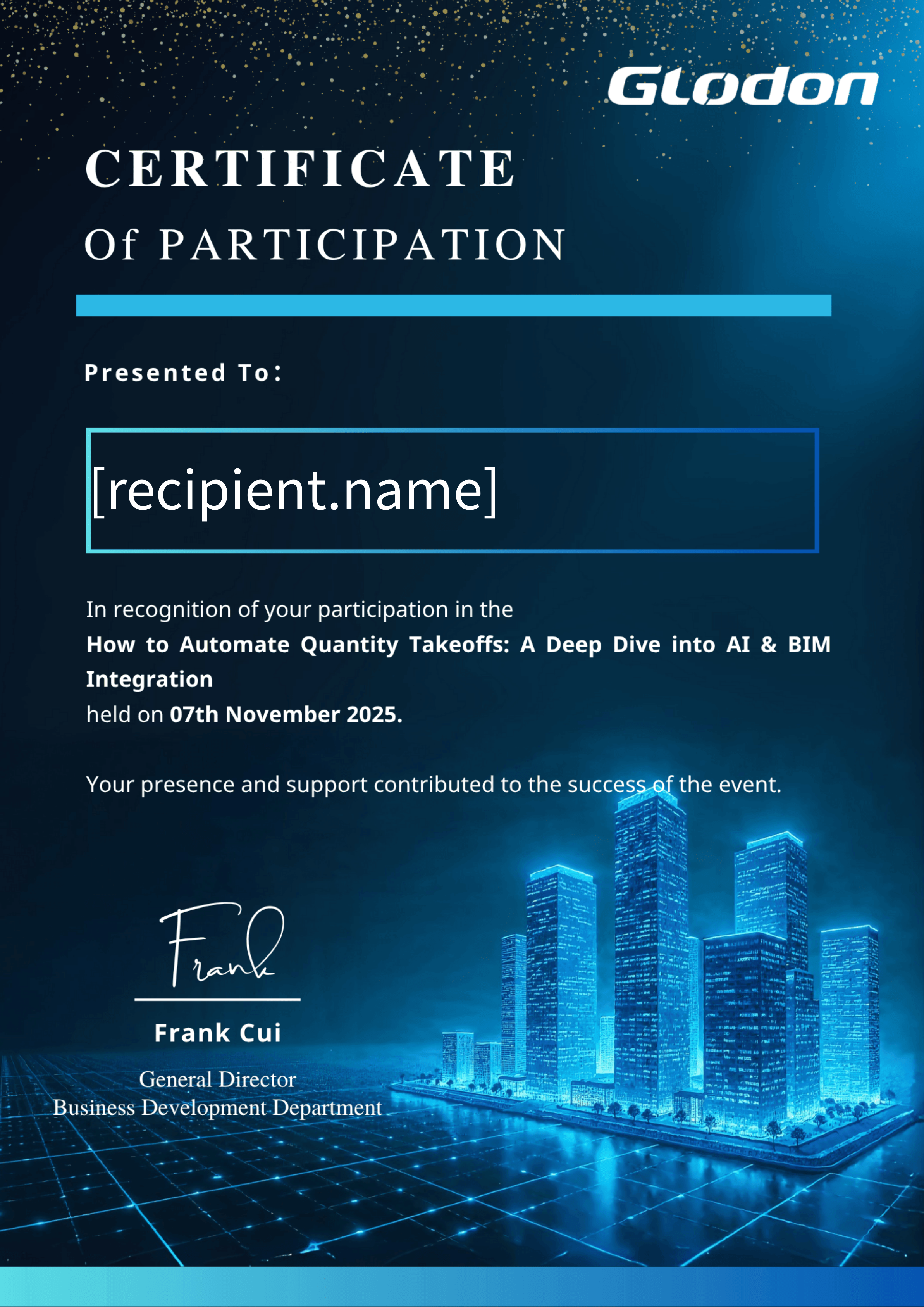 PH-BIM THINKSPACE-2025-PARTICIPATION certificate