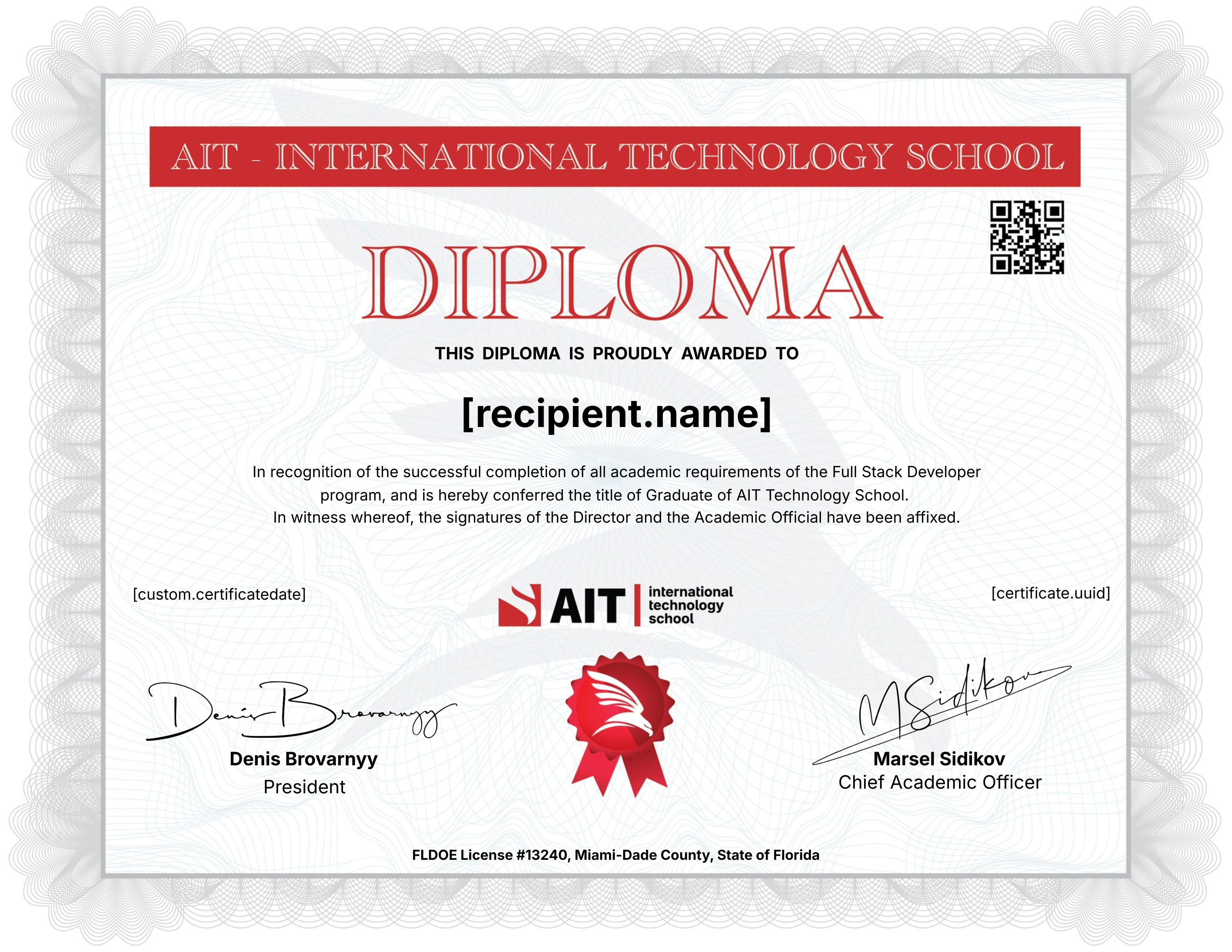 Full Stack Developer Program (2026) certificate