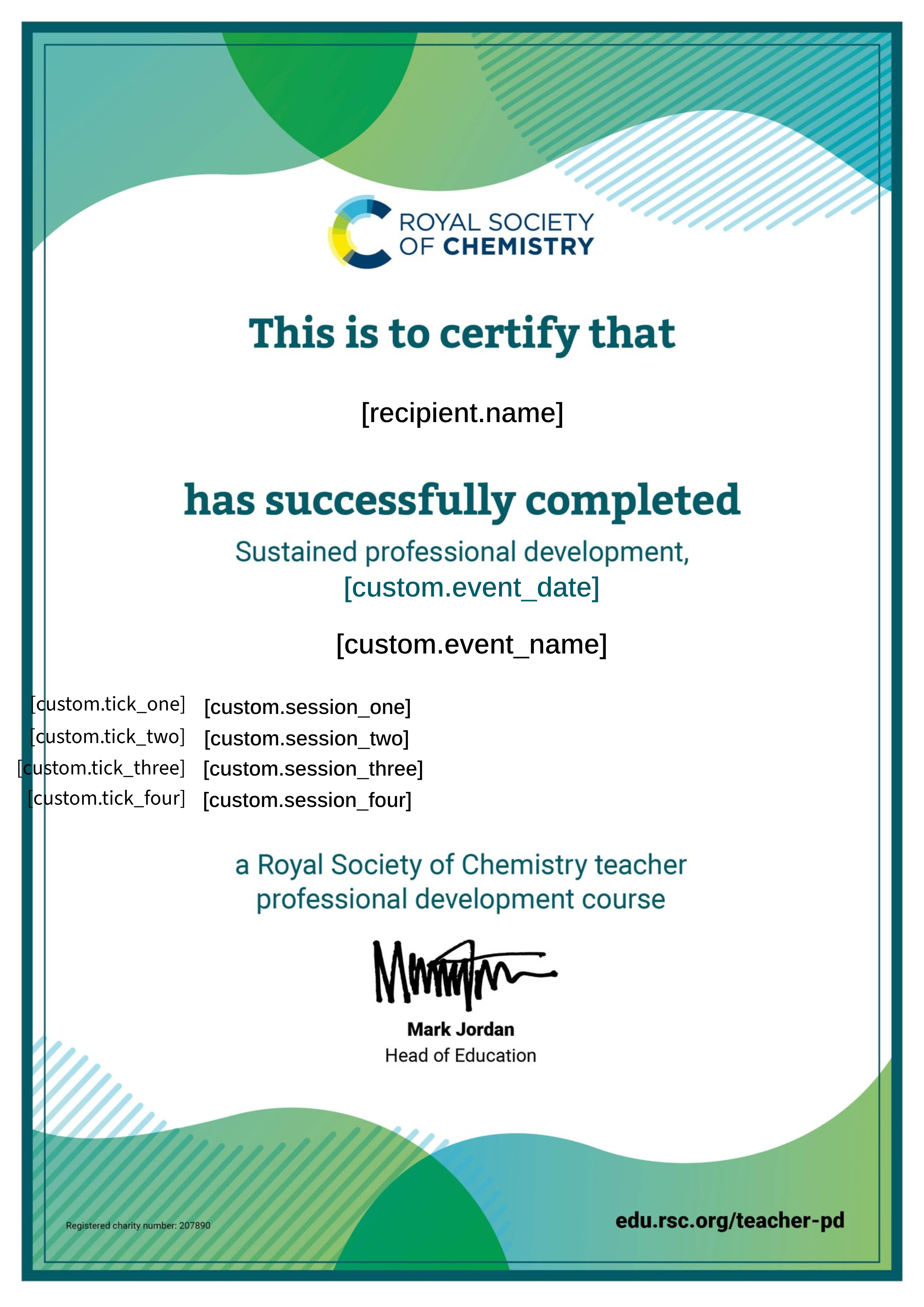 PD: SPD sessions - Long module copy certificate