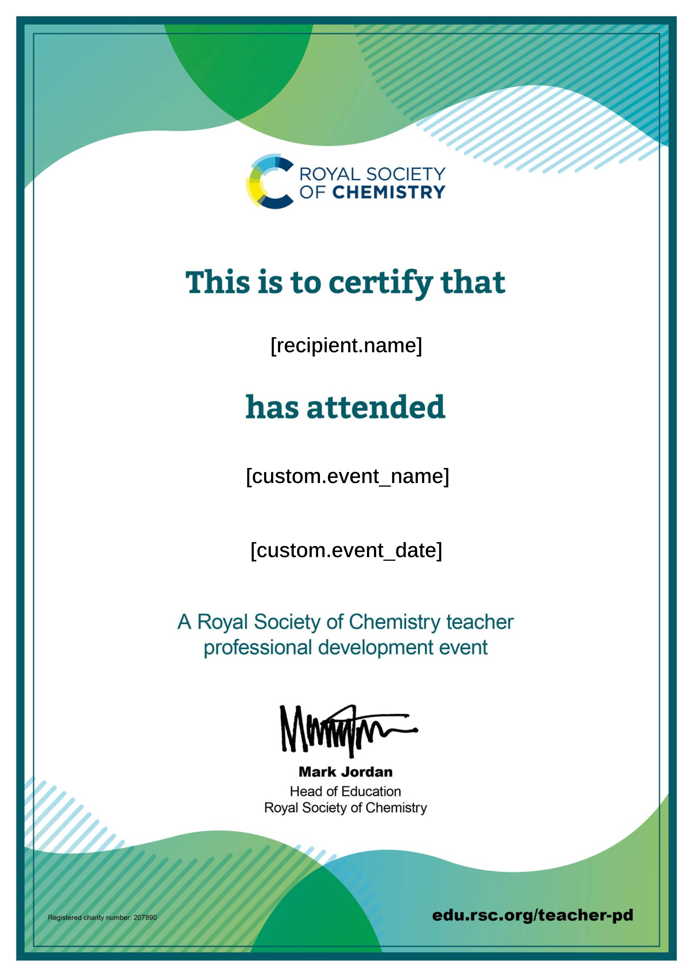 PD: Online teacher support sessions certificate