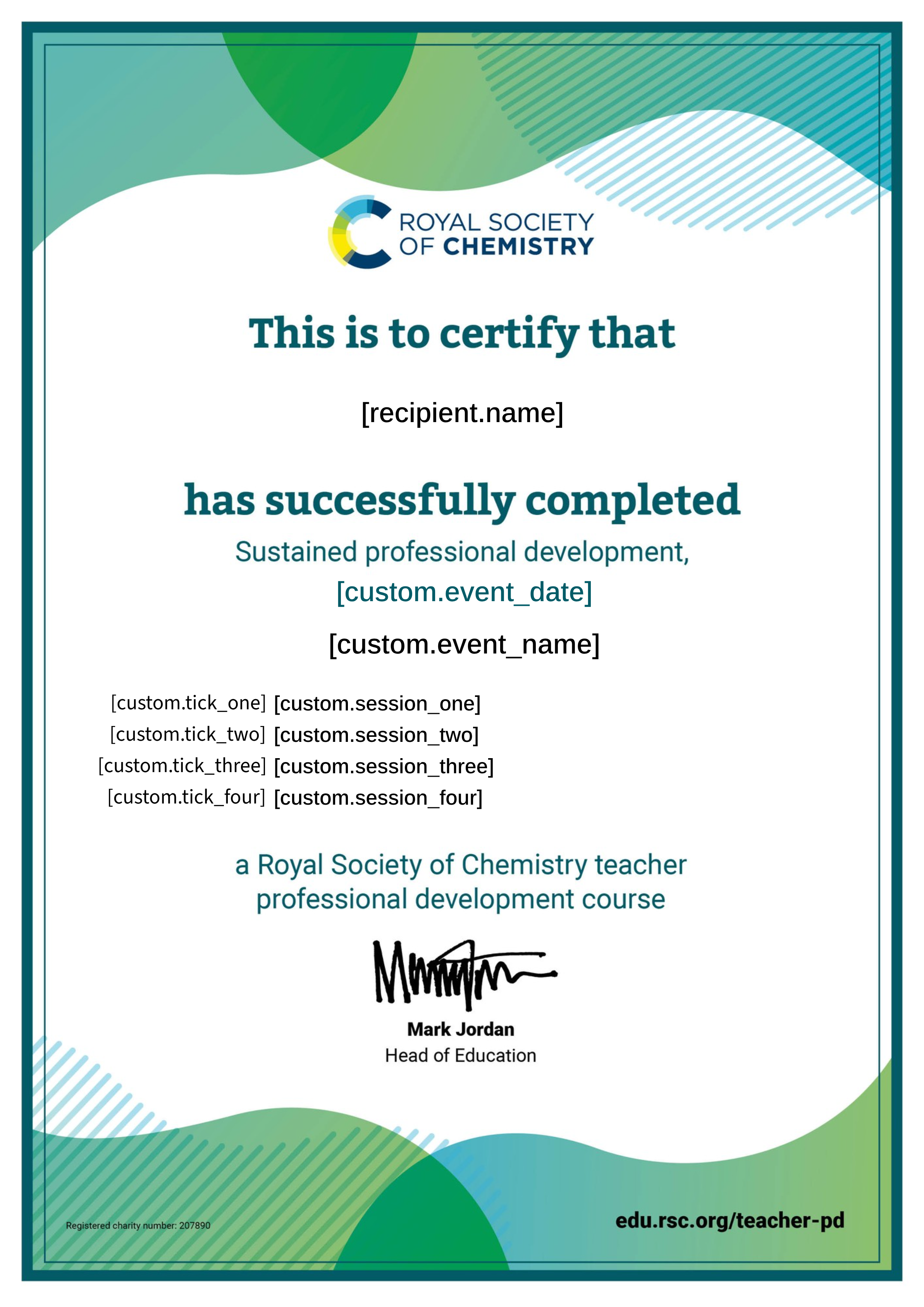 Test certificate