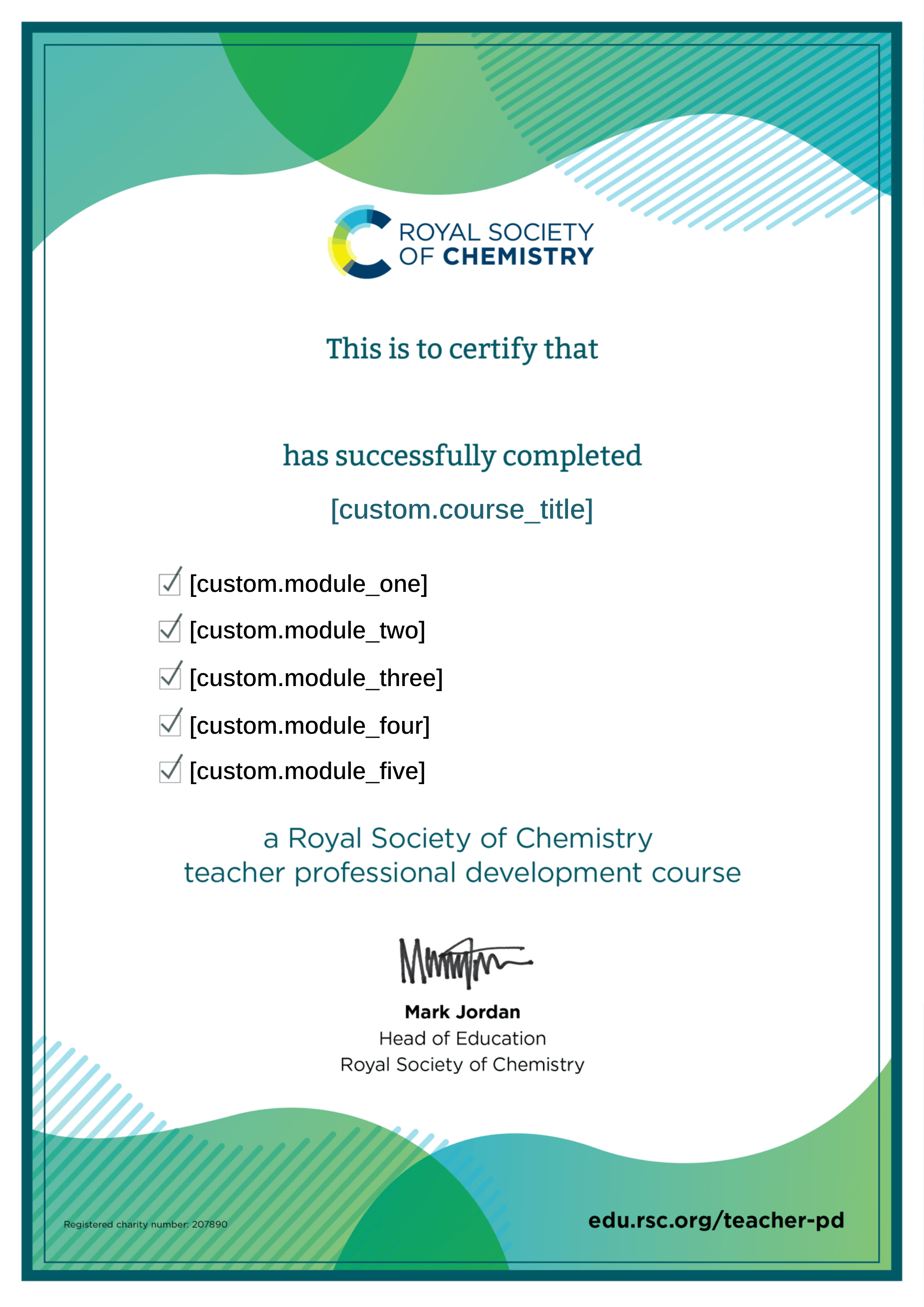 LXP: Course certificate - five modules