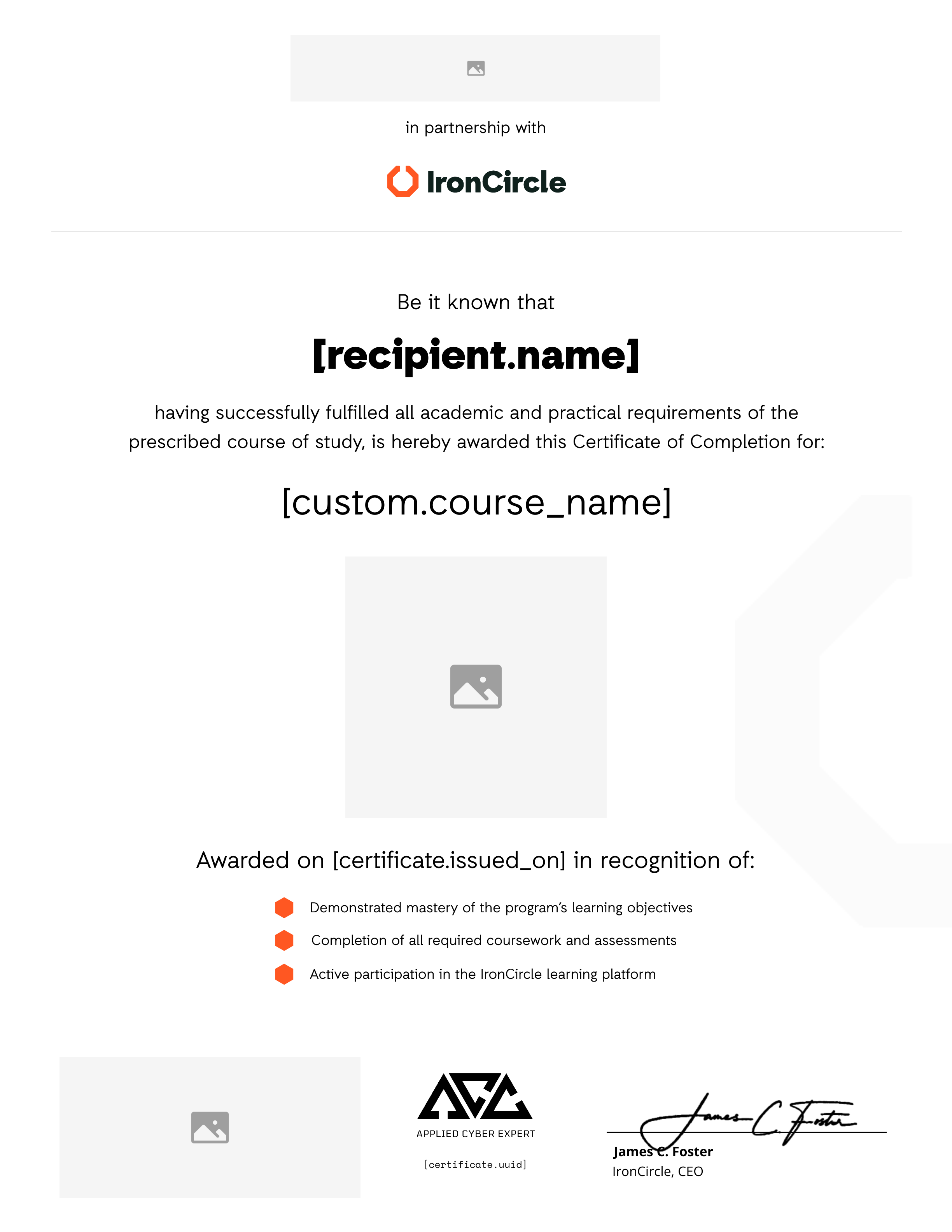 Certified Cybersecurity Associate - Certificate of Completion certificate