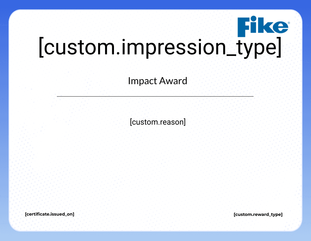 Impact Award- Team certificate