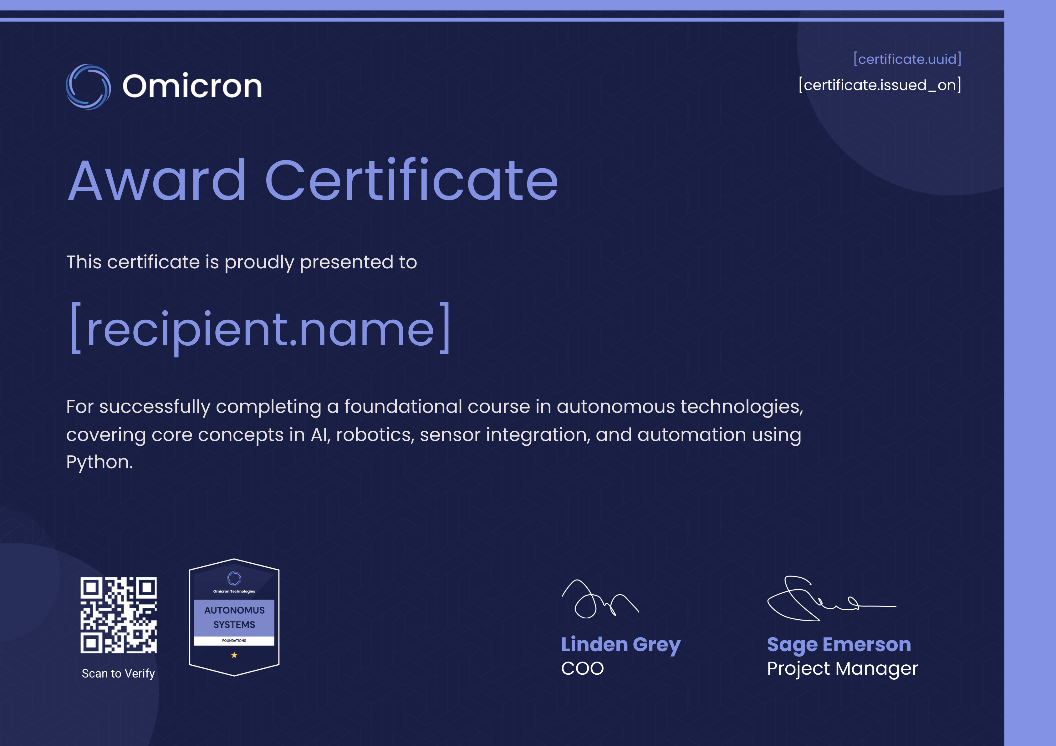 Webinar 1 certificate