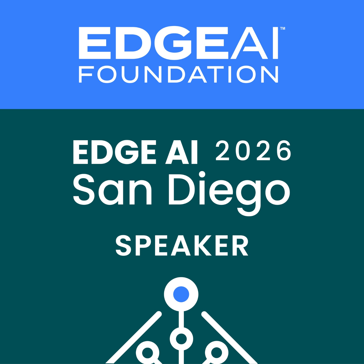 EDGE AI FOUNDATION San Diego 2026 Speaker Badge badge