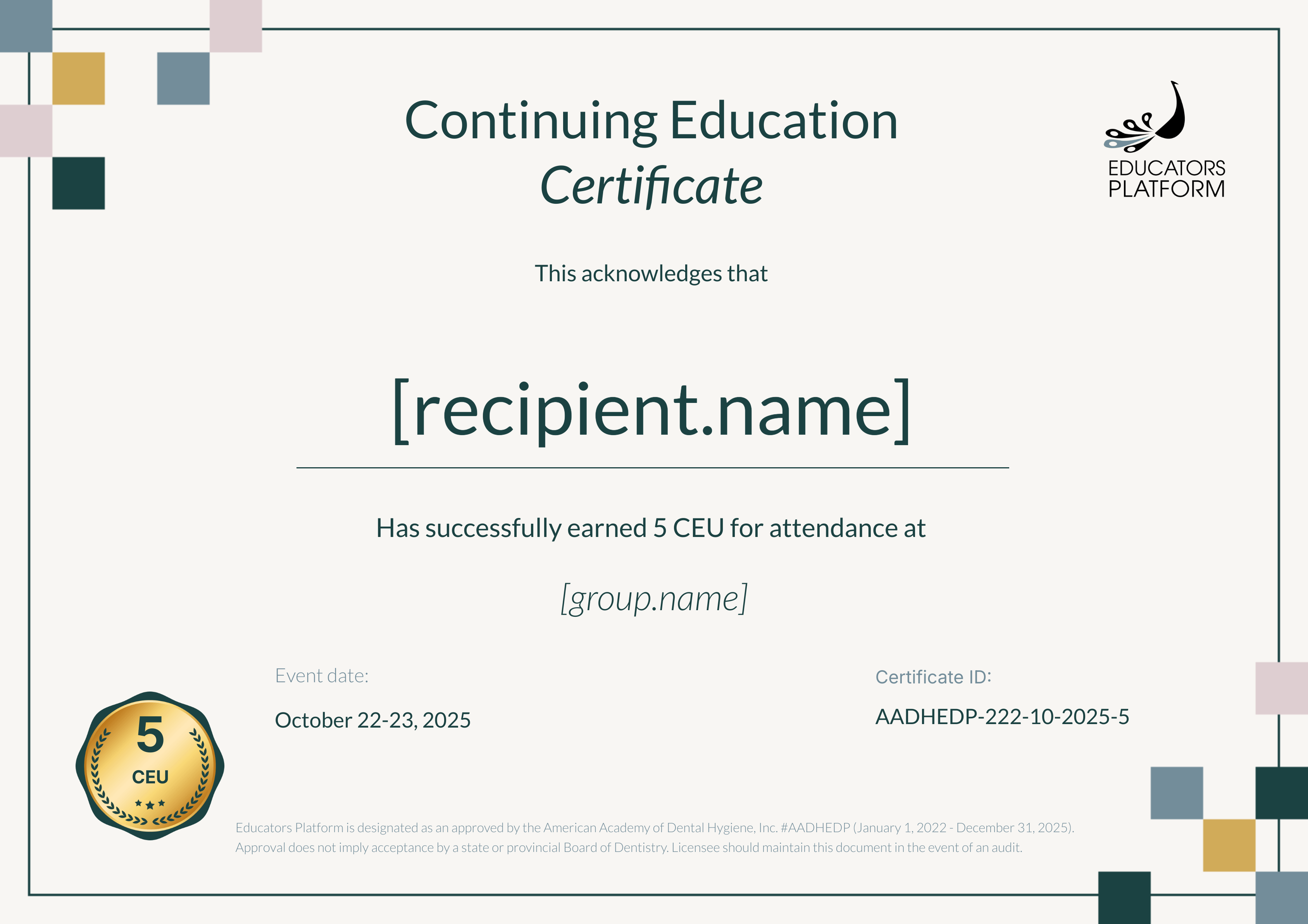 INSTRUCT 2025 - A Conference for Clinic and Lab Instructors certificate thumbnail