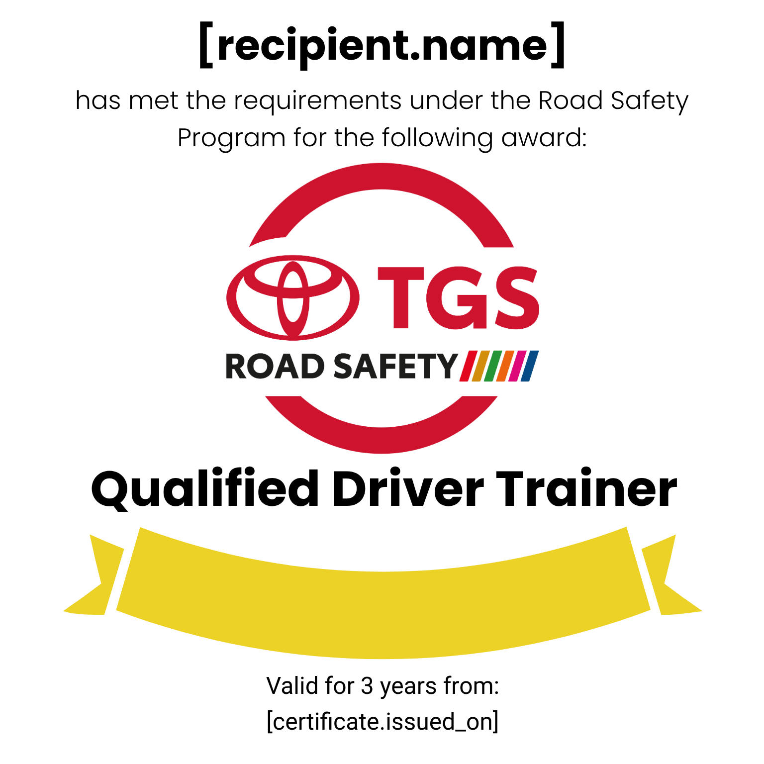 Qualified Driver Trainer (QDT) 2025 badge